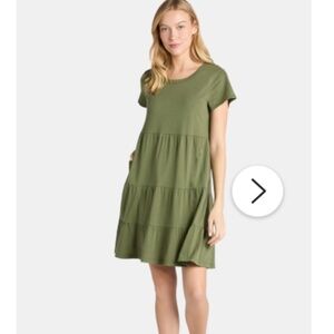 Women's Olive Green Layer Dress